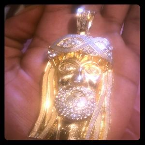 14k Gold Plated Jesus Piece